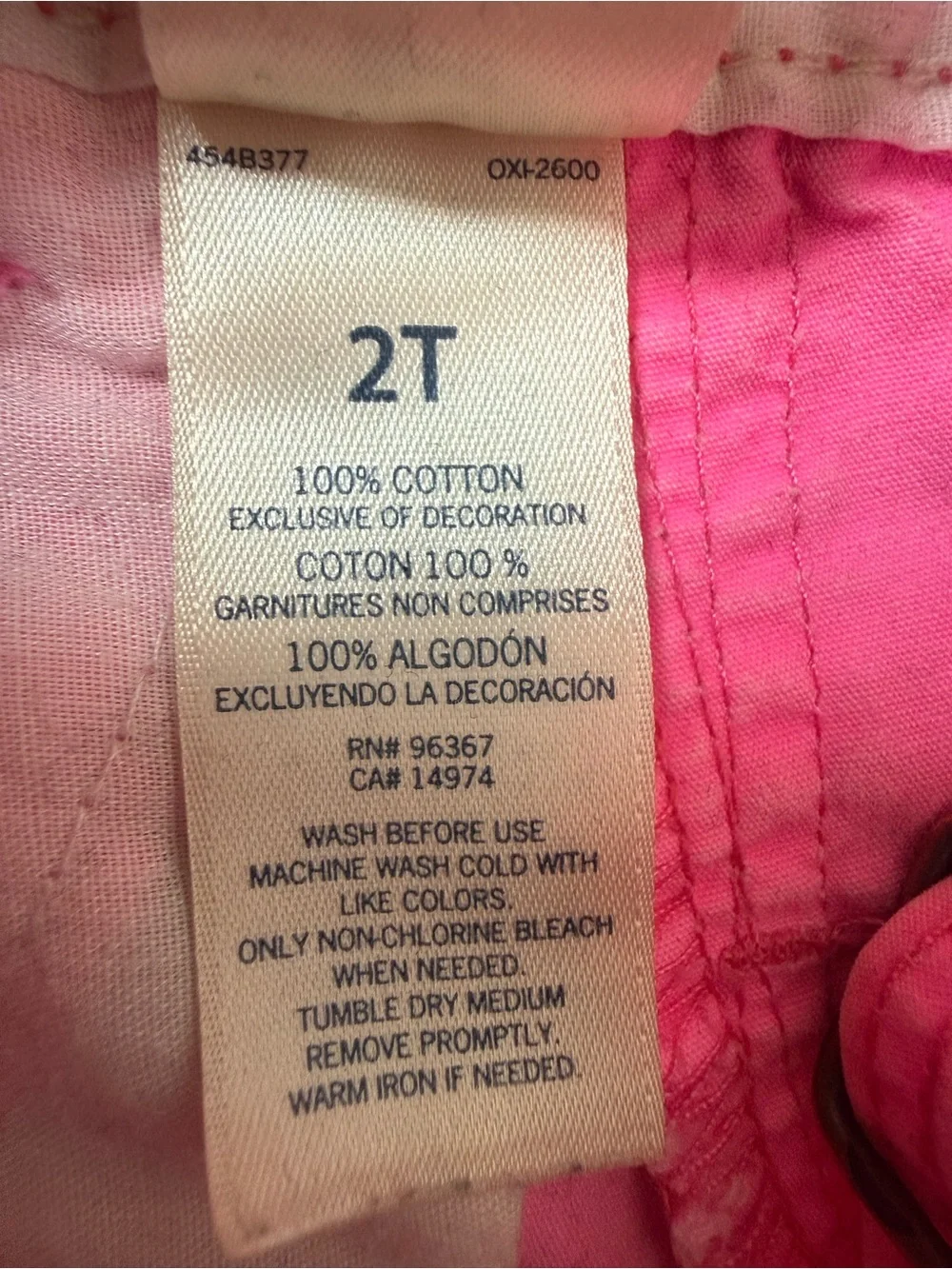 OshKosh B’gosh Girls’ Hot Pink Shortalls - 2T
